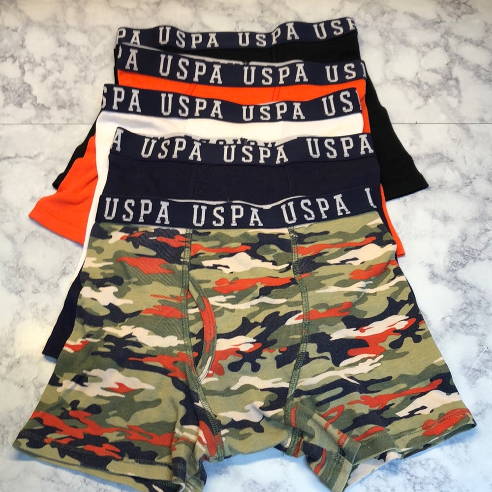 USPA Boys Boxer Briefs 5 pair